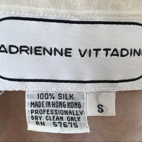 Vintage 100% Silk Adrienne Vitadini Cream Blouse - Picture 5 of 8